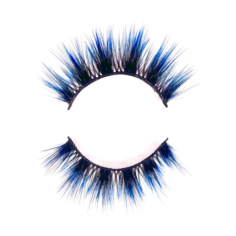 Faux mink Blue/black Lashes